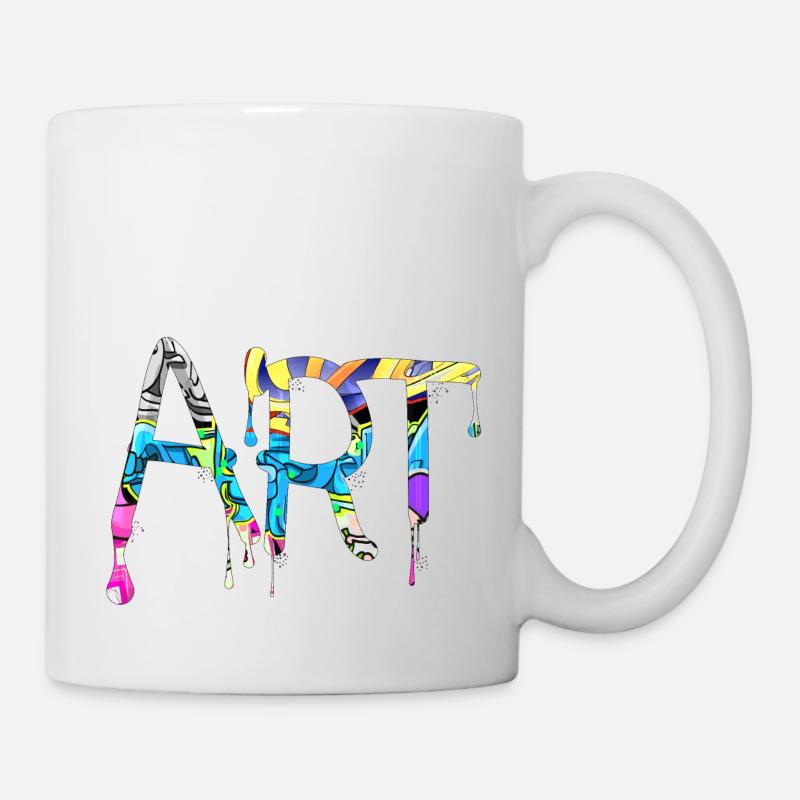 Graffiti-Stil Splash Hip-Hop-Farben Malerfarbe - Tasse - Weiß