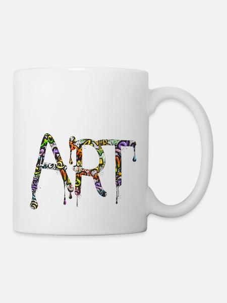 Graffiti-Stil Splash Hip-Hop-Farben Malerfarbe - Tasse - Weiß