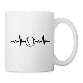 Tennis Heartbeat ECG - Mug blanc - blanc - Droite