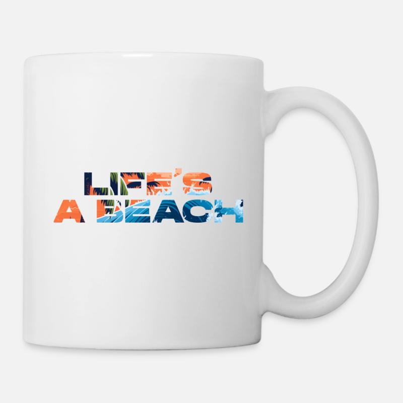 La vie est une plage - Mug blanc - blanc