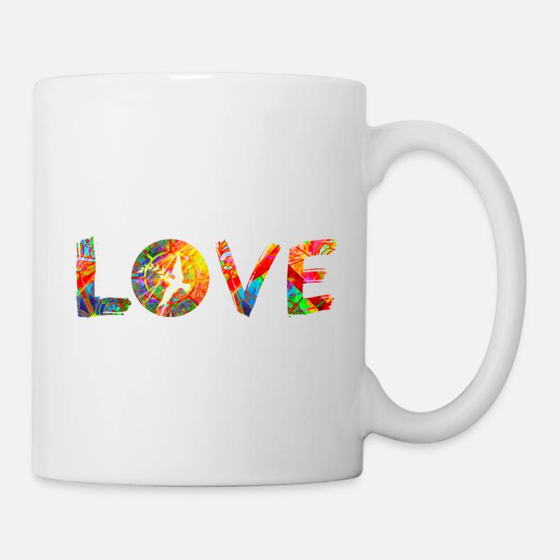 Peace & Love - Mug blanc - blanc