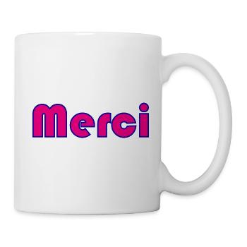 MERCI. MAÎTRESSE. MAÎTRE. MERCI MAÎTRESSE - Mug blanc - blanc - Droite