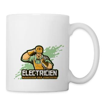 Electricien Humour Magicien Des Circuits - Mug blanc - blanc - Droite