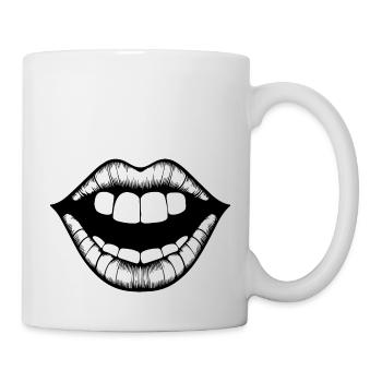 Lips, mouth, kissing lips - Mug - white - Right