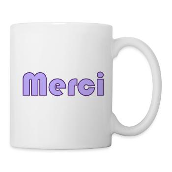 MERCI. MAÎTRESSE. MAÎTRE. MERCI MAÎTRESSE - Mug blanc - blanc - Droite
