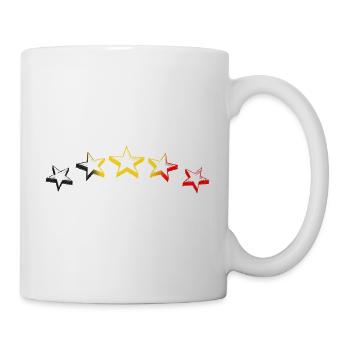 Sterne Belgien - Tasse - Weiß - Rechts