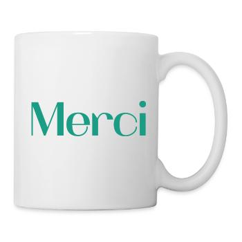 MERCI. MAÎTRESSE. MAÎTRE. MERCI MAÎTRESSE - Mug blanc - blanc - Droite