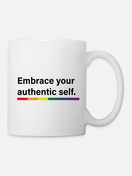 Embrassez votre moi authentique - Mug blanc - blanc