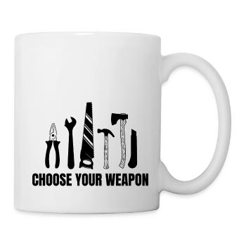 Handwerker Handyman Handwerk Werkzeug Baustelle - Tasse - Weiß - Rechts