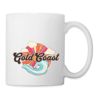 Gold Coast Australia Retro Beach - Mug - white - Right