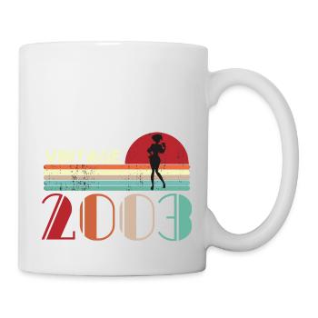 Vintage 2003 Anniversaire rétro sunset design - Mug blanc - blanc - Droite