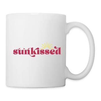 Kissed by the sun, summer sun beach holiday - Mug - white - Right