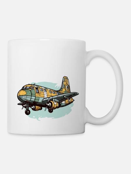 Passagierflugzeug - Tasse - Weiß