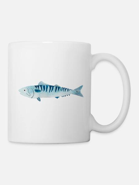 Makrele - Tasse - Weiß