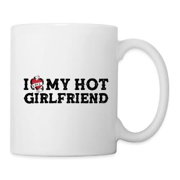 Vintage I Love My Hot Girlfriend - I Heart My - Mug blanc - blanc - Droite