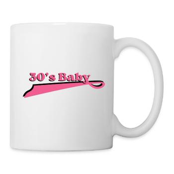 Jahrgang 30 Baby - Tasse - Weiß - Rechts