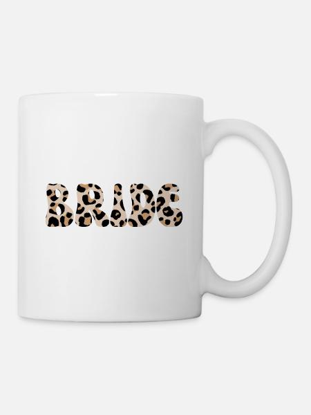 Zaumzeug mit Leopard - Tasse - Weiß