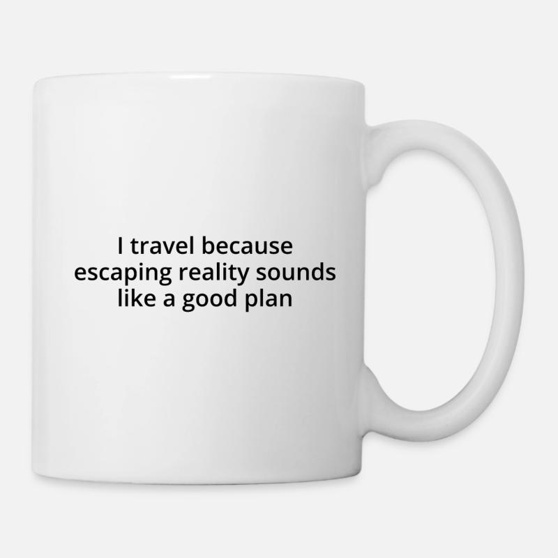 Reisen - Flucht - Tasse - Weiß