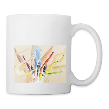 menschen wege - Tasse - Weiß - Rechts