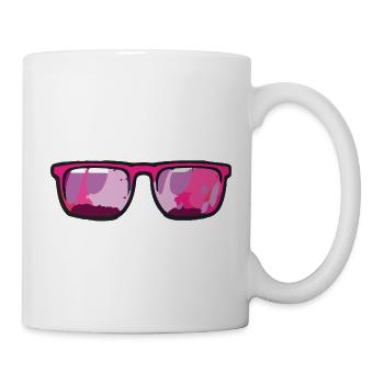 sonnenbrille pinup - Tasse - Weiß - Rechts