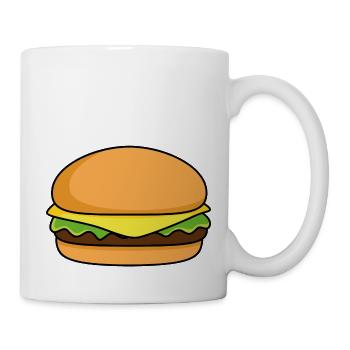 burger - Mug blanc - blanc - Droite