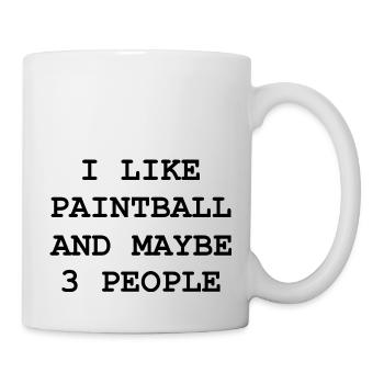 Paintball Airsoft - Tasse - Weiß - Rechts