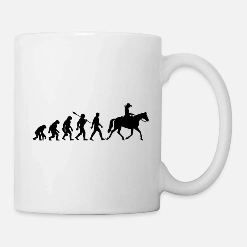 Evolution - Équitation - Équitation Western - Mug blanc - blanc