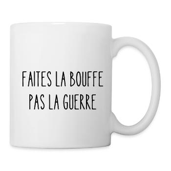 faites la bouffe pas la guerre - Mug blanc - blanc - Droite