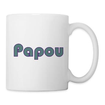 PAPOU. PAPA. FÊTE DES PÈRES. BONNE FÊTE PAPA - Mug blanc - blanc - Droite
