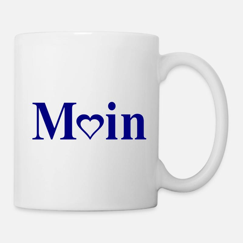 Moin mit Herzchen - Tasse - Weiß