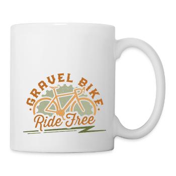 Gravel Bike, Ride Free - Mug blanc - blanc - Droite