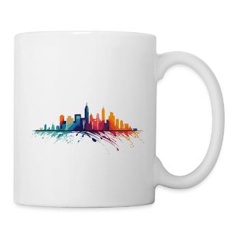 colorful skyline - Mug - white - Right
