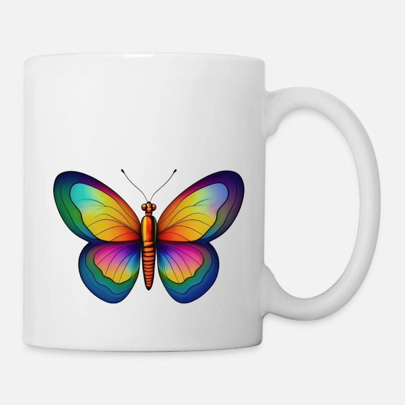 Papillon - Mug blanc - blanc