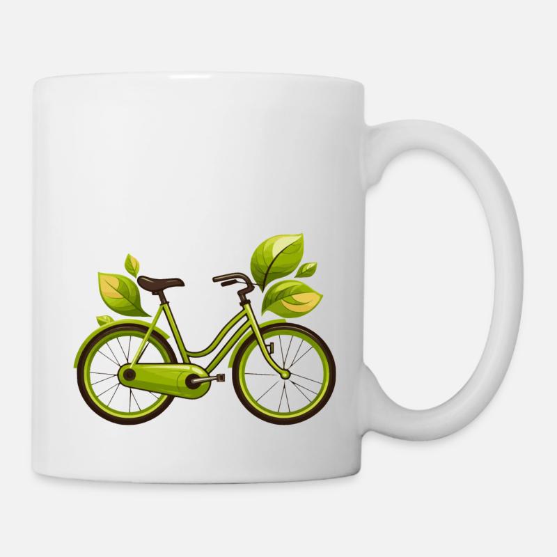Fahrrad - Umweltschutz - Tasse - Weiß