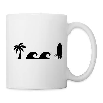 Surfer Surfboard Wassersport Wellenreiten - Tasse - Weiß - Rechts