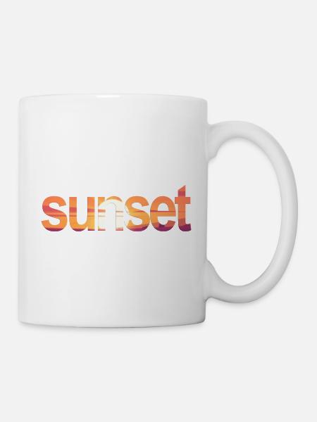 sunset - Tasse - Weiß