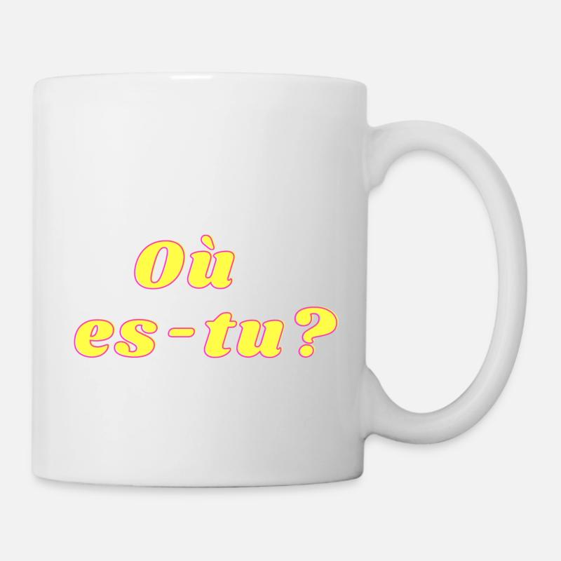 ou es tu - Mug blanc - blanc