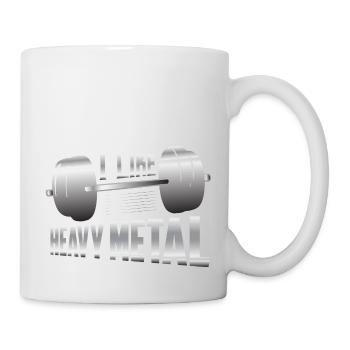 I Like Heavy Metal Workout Training Weight Lifting - Tasse - Weiß - Rechts