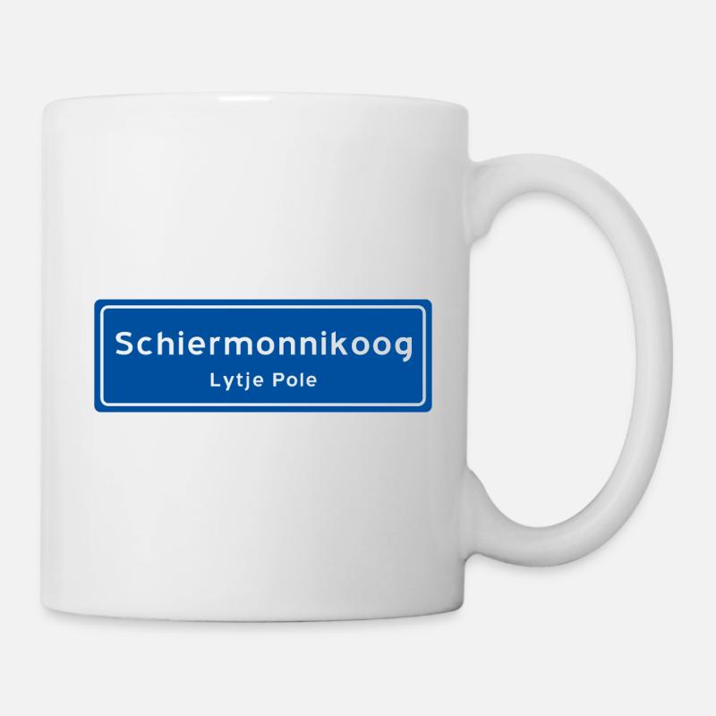 Panneau de nom de lieu Schiermonnikoog - Mug blanc - blanc