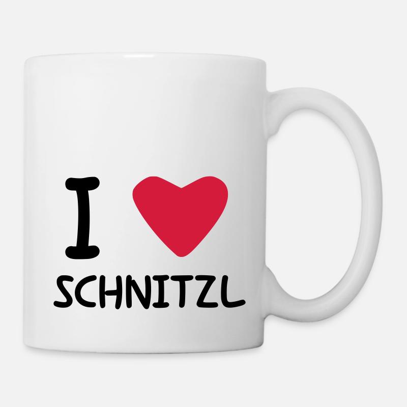 I love Schnitzl - Tasse - Weiß