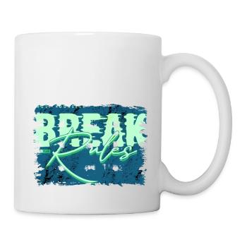 Vertraue dir selbst Bremsregeln Zitat Humor Cool Retro - Tasse - Weiß - Rechts