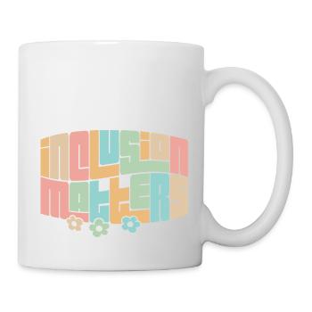 Inklusion ist wichtig Inspirierendes Lehrer Zitat - Tasse - Weiß - Rechts