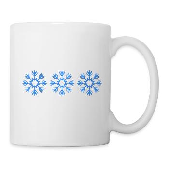 Schneeflocke Winter Symbol - Tasse - Weiß - Rechts