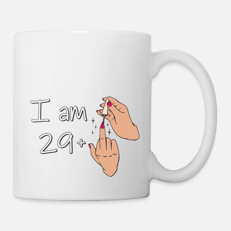 J’ai 29 ans + 1 majeur J’ai 29 ans et plus, - Mug blanc - blanc