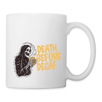 Death Before Decaf - Tasse - Weiß - Rechts