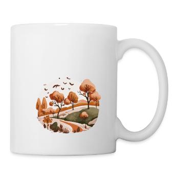 Gemütliche Landschaft (Herbstkollektion #4) - Tasse - Weiß - Rechts