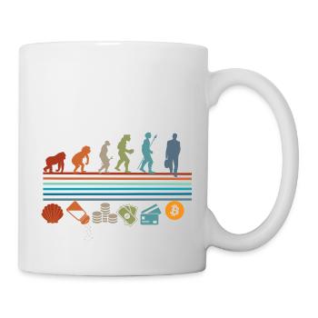 Vintage Retro Bitcoin Evolution - Mug - white - Right