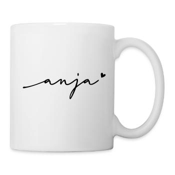 Anja Cursive Name - Mug - white - Right