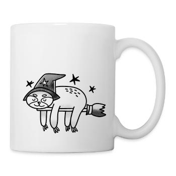 Heureux sorcier paresseux endormi - Mug blanc - blanc - Droite