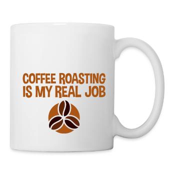 La torréfaction du café est mon vrai travail 4 - Mug blanc - blanc - Droite